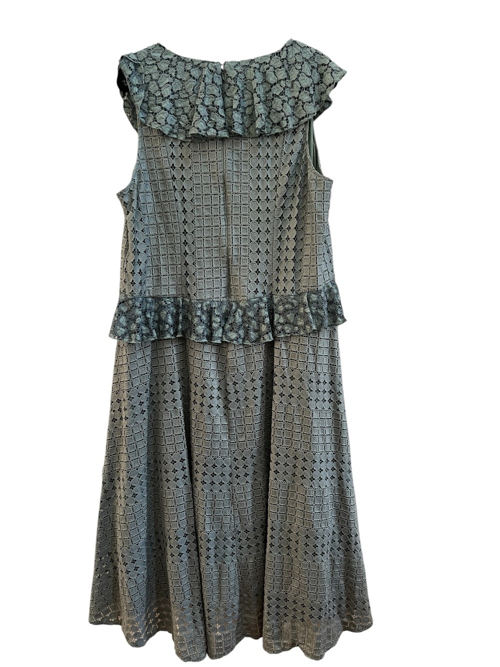 Anthropologie Antoinette Seafoam Lace Ruffle Midi Dress 20W NWT Cottagecore Boho - Picture 3 of 7